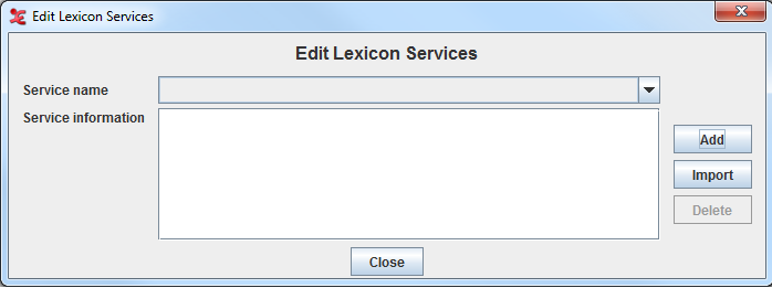 Edit Lexicon Services