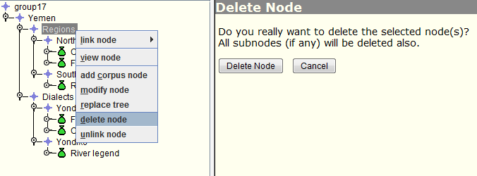 Delete node