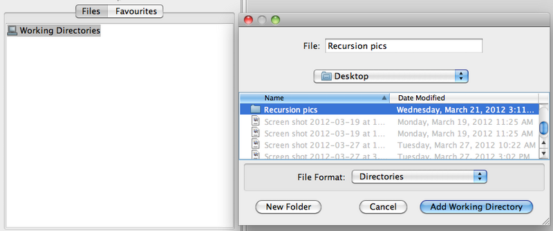Add working directories