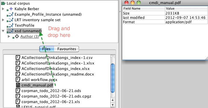Adding a resource by dragging and dropping
