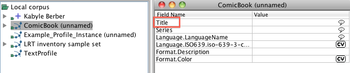 Standard field name