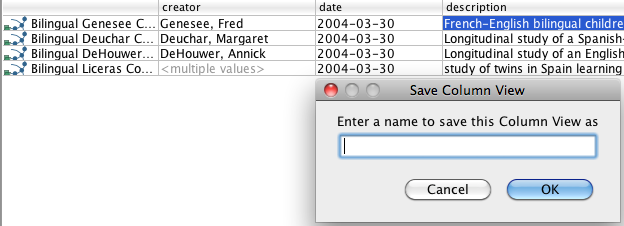 Saving Column View