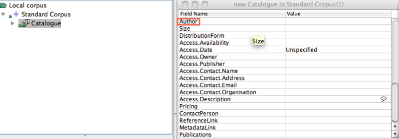 Standard field name