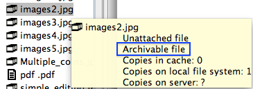 Archivable file