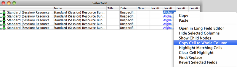 Copying the value of a cell to all the cells of a column
