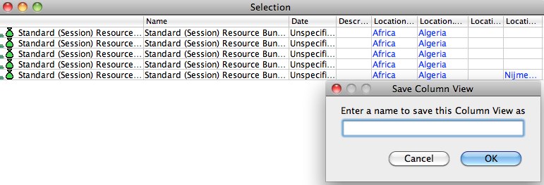 Saving Column View