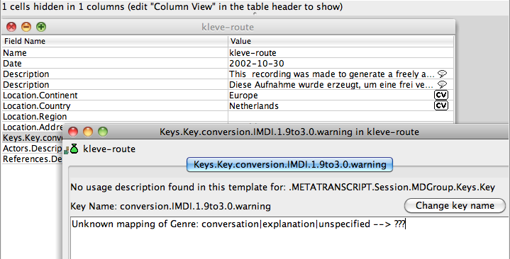 Editing descriptions in the Long Field Editor