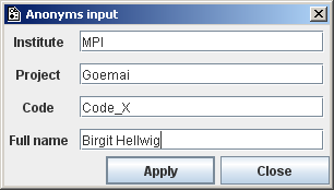 Anonyms input