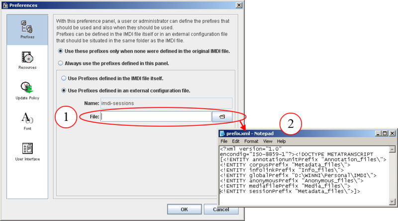 Enter the name of the configuration file