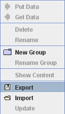Right click and Export