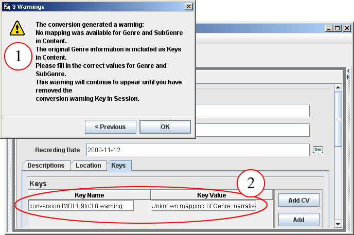 Conversion warning: Genre to Keys