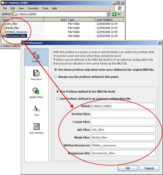 Specify the global directory