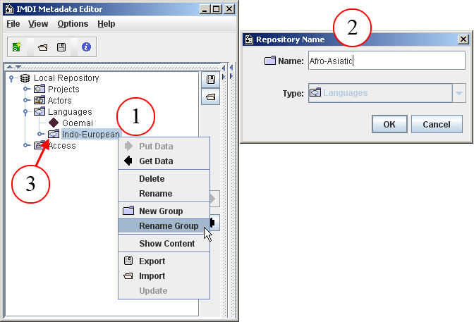 Rename a repository group