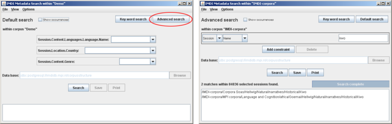 Advanced search