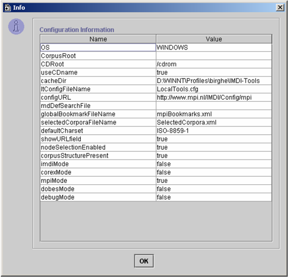 Configuration Info