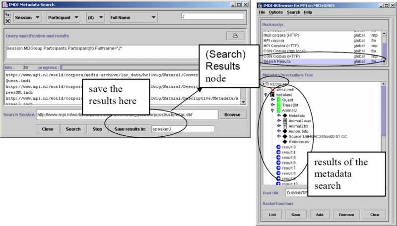 Accessing the search results
