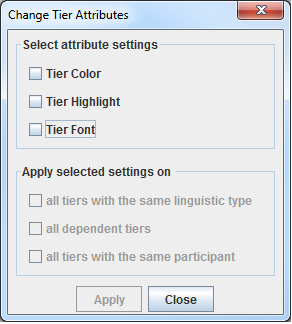 Change Tier Attributes Settings for Multiple Tiers