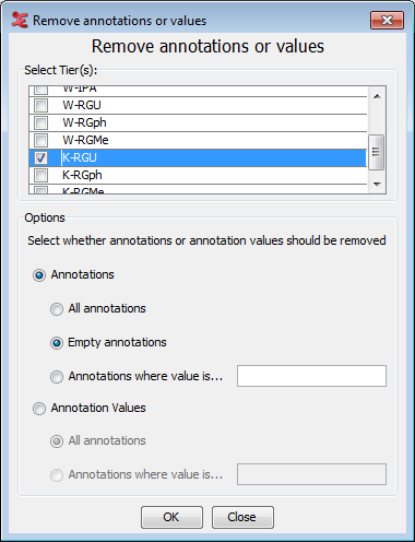 Delete annotations or annotations values
