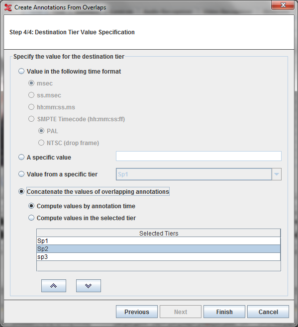 Destination Tier Value Specification