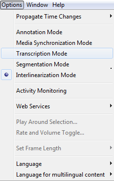 Select Interlinearization Mode