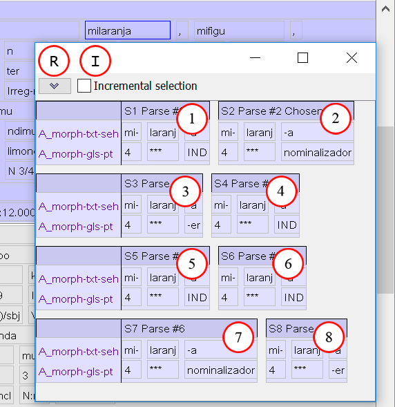 Keyboard shortcuts in the Suggestion View