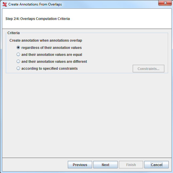 Overlaps Computation Criteria