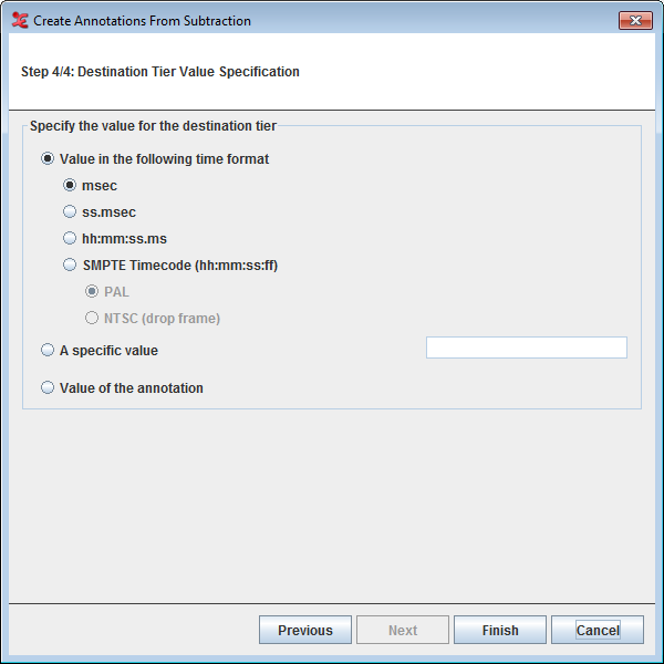 Destination Tier Value Specification