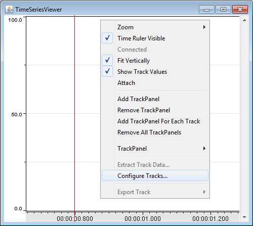 Timeseries Viewer popup menu