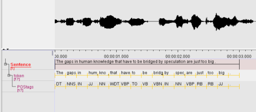 WebLicht service: result of the processing