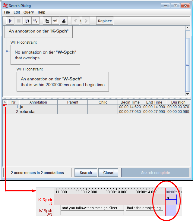 Advanced searching example