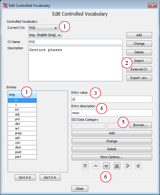 Edit controlled vocabulary