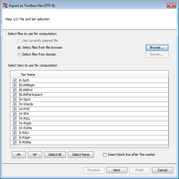 Export as Toolbox file step 1