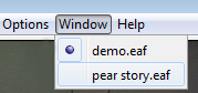 Windows dropdown menu