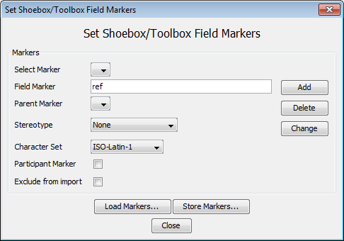 Set Shoebox/Toolbox field markers
