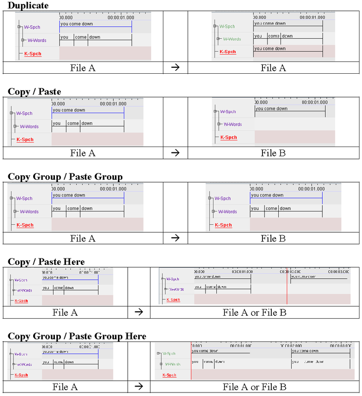 Synopsis copy and paste annotations
