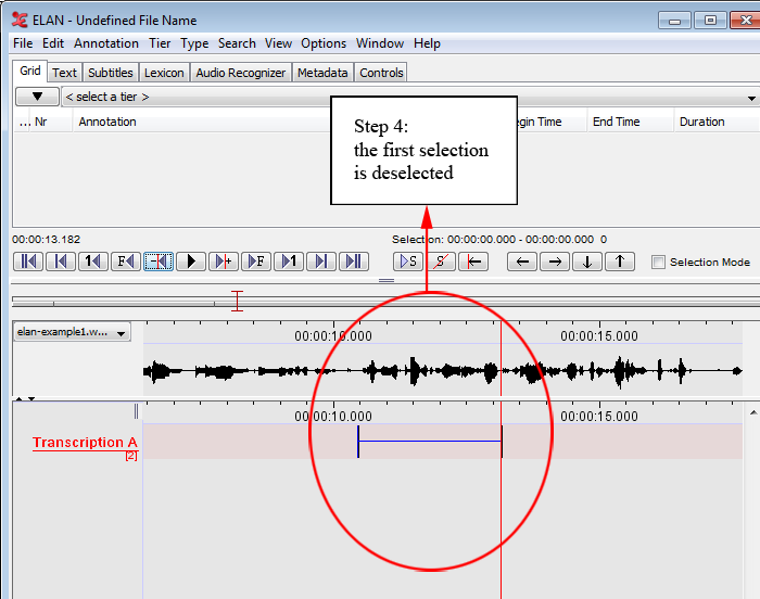 Annotation without gaps (step 4)