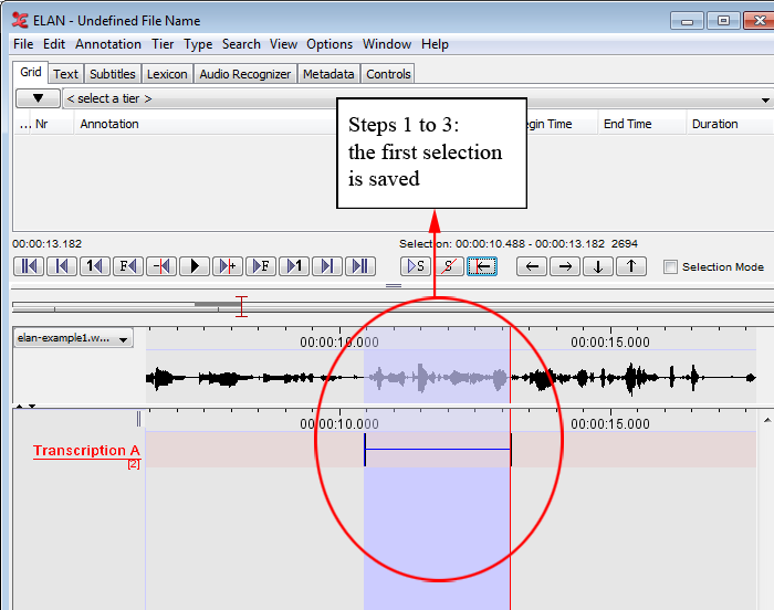 Annotation without gaps (steps 1-3)