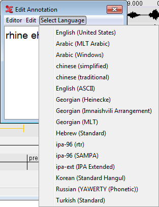 Select language