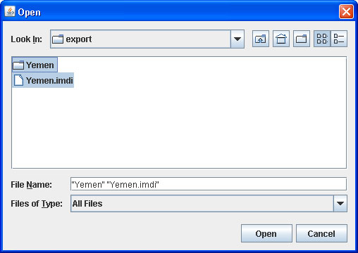 Upload the exported files