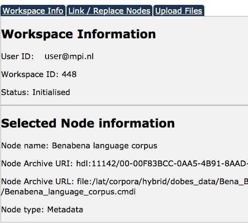 Workspace Info