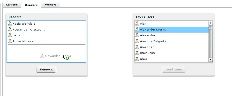 Assigning the readers rights to other users