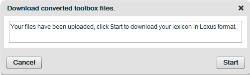 The pop up window with the converted files ready to download