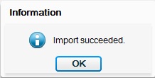 The successful import of the LEXUS XML files