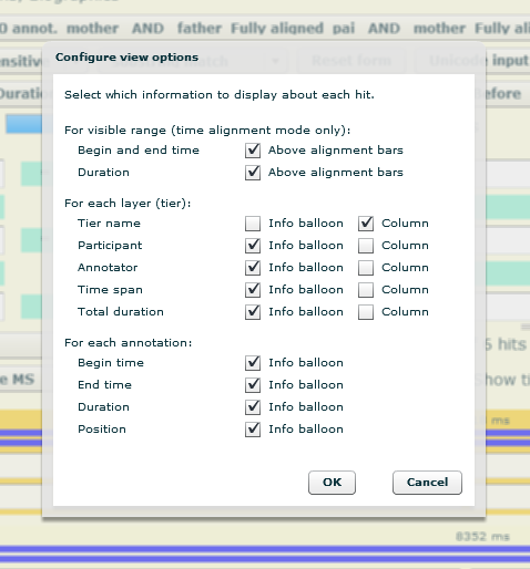 Info View Options