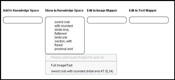 Adding an item edited in Text Mapper to the Knowledge Space