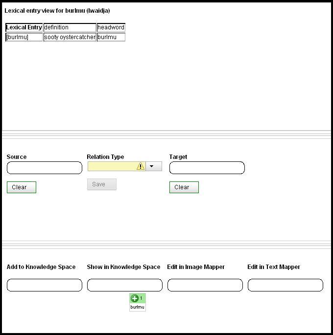 Showing an entry in the Knowledge Space