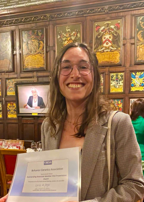 Behaviour Genetics Association Award for Lucía De Hoyos
