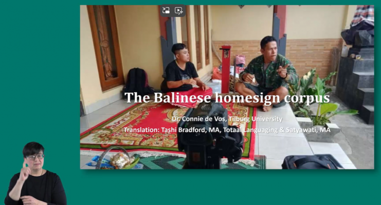 Screenshot of the Balinese HomeSign Corpus video