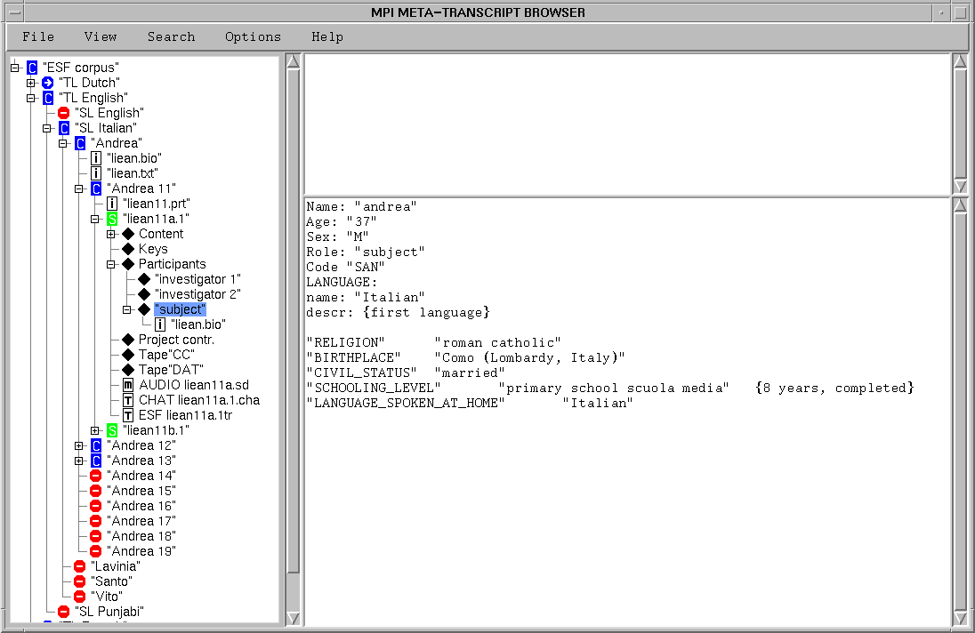 Screendump BrowsableCorpus